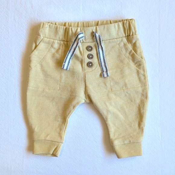 anko soft yellow cotton joggers size newborn baby - Picture 1 of 6